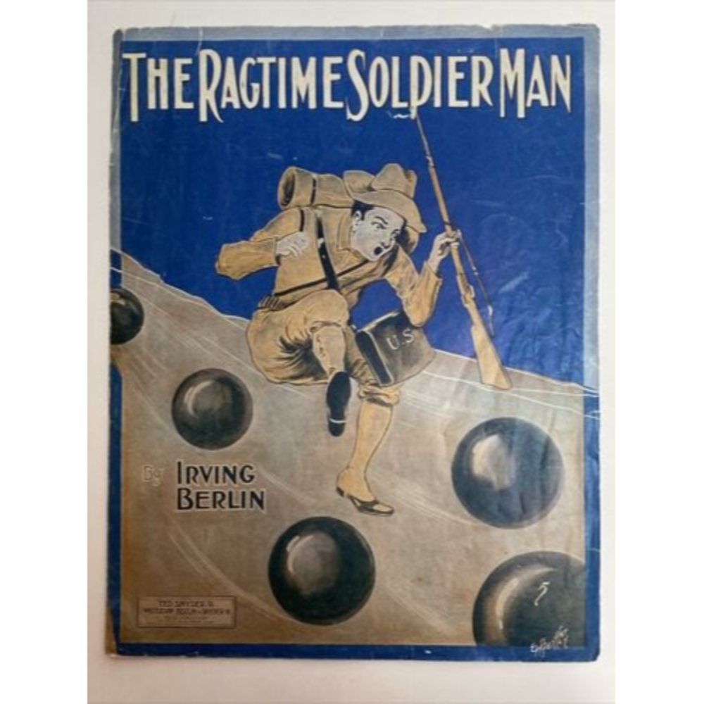 Vintage The Ragtime Soldier Man by Irving Berlin  1912 antique sheet music‎ Jazz